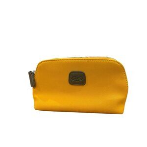Bric's Yellow Soft Toiletry Cosmetic Makeup Travel Bag 5 X 8” Pre-Own Good Con